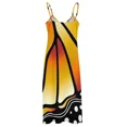thumbnail image 5 of Beautiful Butterfly - Orange Sleeveless Dress summer dresses women02 women's evening dress02 Dress, 5 of 5