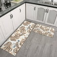 thumbnail image 2 of Orange Paisley Pattern Kitchen Rugs Sets Of 2,Anti Fatigue Kitchen Mat Rugs Non Slip Washable,Decorative Kitchen Floor Mats for Kitchen,Sink,Laundry,17"x30"+17"x47", 2 of 7