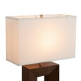 thumbnail image 2 of NOVA of California Julie Standing Table Lamp - Dark Walnut Wood Finish, Weathered Brass, White Linen Shade, 2 of 10