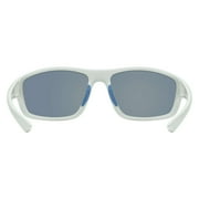 Piranha Eyewear Orion II White Sport Sunglasses with Blue Mirror Lens