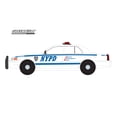 thumbnail image 3 of New York City Police Department (NYPD) 2011 Ford Crown Victoria Police Interceptor, White and Blue - Greenlight 85513 - 1/24 scale Diecast Model Toy Car, 3 of 5
