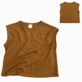 thumbnail image 2 of NIEWTR Toddler Kids Tank Tops for Boys 0-24M 2T 3T 4T 5T 6T Sleeveless T-Shirts Summer Basics Loose Fit Muscle Tees Summer Sleeveless Vests(B-Khaki,6 Years), 2 of 9