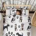 thumbnail image 3 of Schnauzer Dogs Duvet Cover and Pillowcase Set for Single Bedding, Bedroom Accessories for Kids Teens, 3 of 5