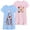 1# Blue, variant on FEDPOP Little Girl Nightgown Dresses 2-Pieces Summer Cotton Sleepshirts for Kids 7-8Y