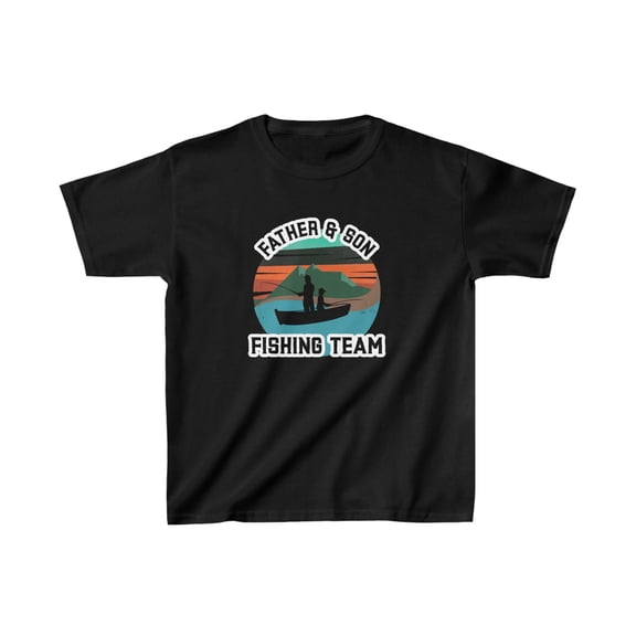 Father and Son Fishing Team" Kids T-Shirt - Father's Day Gift!