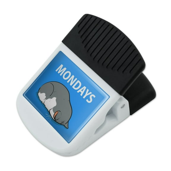 Mondays Cat Sleepy Tired Sleeping Work Refrigerator Fridge Magnet Magnetic Hanging Hook Note Snack Clip
