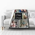 thumbnail image 3 of AISENIN Custom Blanket Family Picture Personalized Family Blanket Adults Customize Blanket Birthday Christmas Gift Customizable for Dad Mom Nana Kids Dogs Friends, 3 of 5