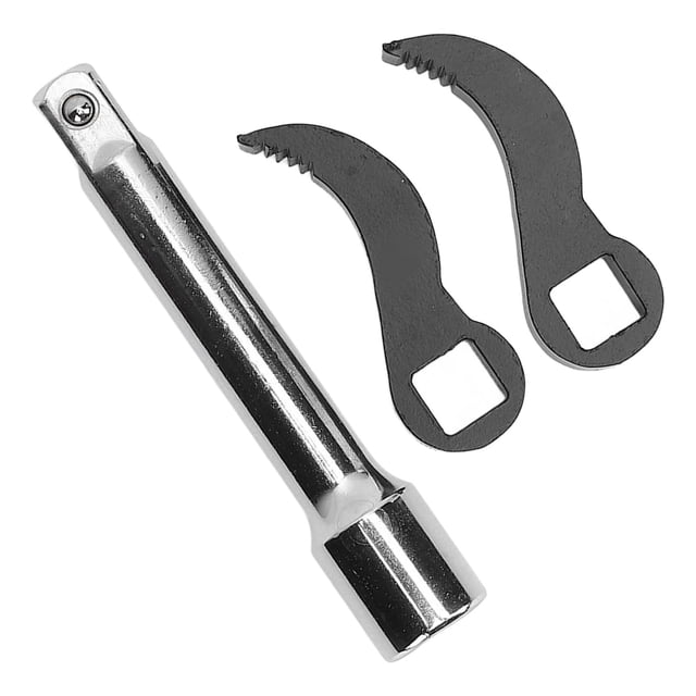 Cabeza de Llave de Llave de Barra de Cuervo, 3 PCS Set Portátil 65 Manganeso acero de acero resistente para el adaptador de la Palanca de la Palanca para la Búsqueda