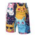 thumbnail image 4 of Fotbe Colorful Cats Pattern Art Trajes de Baño Estampados para Hombre, Shorts de Verano de Secado Rápido, Ropa de Playa, Bañadores-Medium, 4 of 6