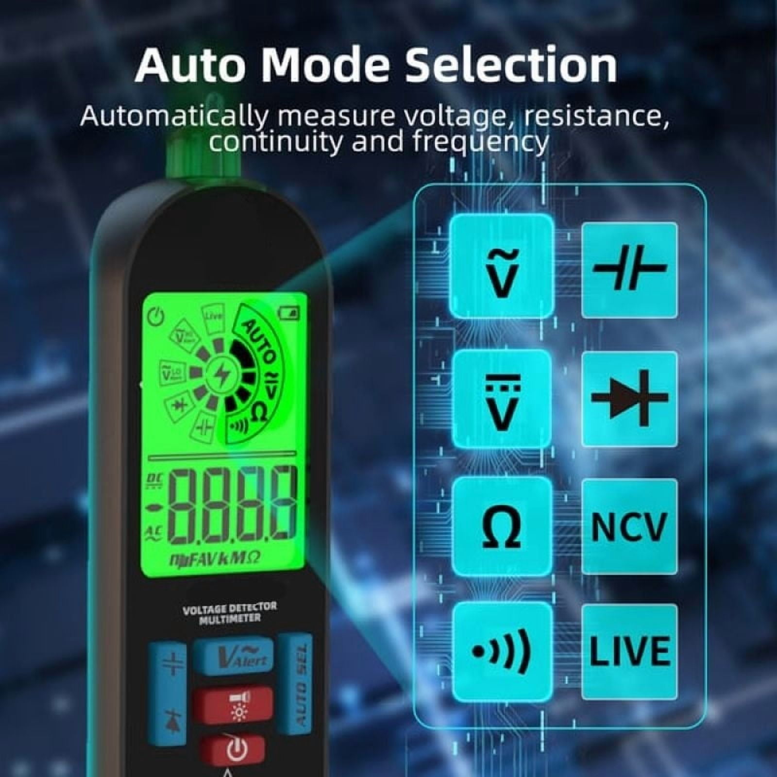 Rechargeable Digital Multimeter Professional Automatically Measure Voltage Tester Detector ,High&Low Sensitivity