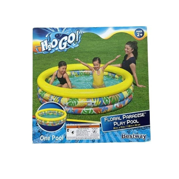 H2OGO! Stable Inflatable Cool Kid 2  Years Swimming Pool, 134 gal