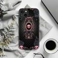thumbnail image 6 of Gothic Coffin Skull Phone Case for iPhone 16/15/14/13/12/11 Pro, Pro Max, Mini, Plus – Cute Pink Black Halloween Dual Layer Phone Cover, 6 of 6