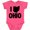 Vintage Hot Pink, variant on Inktastic I Love Ohio with State Silhouette Boys or Girls Baby Bodysuit