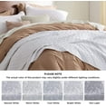 Cozy Comfort 3 Piece Lightweight Summer Quilt Set for King Beds White