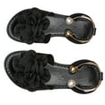 thumbnail image 6 of Miluxas Women's Round Toe Flower Decorated Flat Sandals, Soft Slides Open-Toe Summer Slippers Black 9(42), 6 of 9
