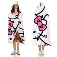 thumbnail image 3 of Hello Kitty Blanket Hoodie, Wearable Blanket, Cloak Hooded Throw Blanket, Soft Warm Fluffy Blankets for Bed Couch Sofa, 3 of 8
