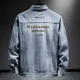 thumbnail image 4 of Abrigos de mezclilla para hombre con bordado Chaqueta vaquera para hombre Ropa de abrigo de invierno de carga azul Joker Korea al precio más bajo Marca de moda Y2k G, 4 of 5