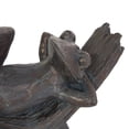 thumbnail image 4 of 16" x 9" Bronze Resin Patina Relaxing Frog Sculpture, by DecMode, 4 of 10