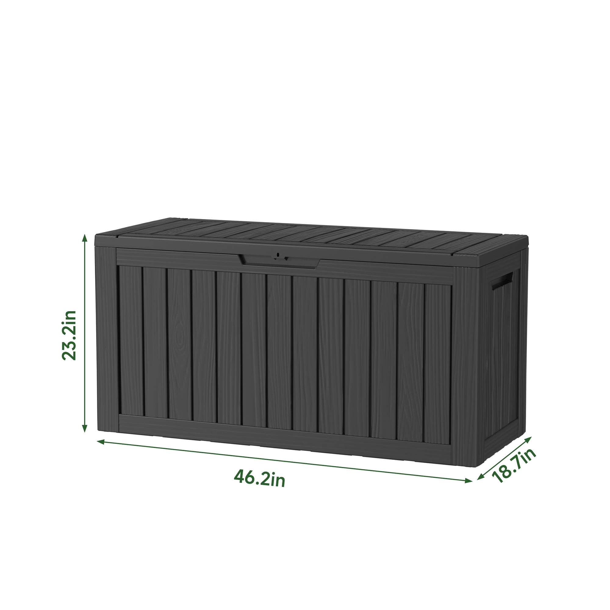 MAYEERTY 80 Gallon Outdoor Deck Box, Large Capacity Storage Box for Patio Furniture Cushions, Pillow Outdoor Indoor, Black