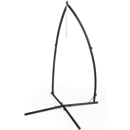 Zupapa Steel Hammock Chair Stand Only,  X Base Hanging Chair Frame Heavy Duty Black for Outdoor and Indoor