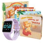 Potty Training Watch with Fun Board Book, Progress Chart & Reward Stickers,Potty Watches for Age2-5 with Fun Musical Reminder,Toilet Training Kit Gifts for Age2-5