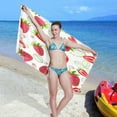 thumbnail image 7 of Dreamtimes Beach Towels Strawberry Fruit Leaves Camping Towels Sand Free Beach Towel, 30"x60" Large Beach Towels Quick Dry Bath Travel Towels Pool Yoga Beach Mat for Men Women, 7 of 7