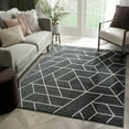 thumbnail image 1 of Well Woven Plaza Geometric Grey Modern Lines Angles Tiles Shapes Area Rug 8x11 (7'10" x 9'10") Carpet, 1 of 6