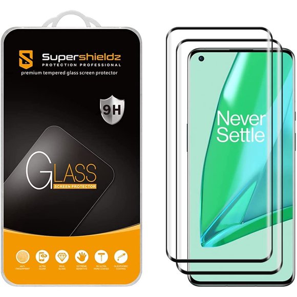 (2 Pack) Supershieldz Designed for OnePlus 9 Pro/OnePlus 9 Pro 5G Tempered Glass Screen Protector, 0.33mm, (Full Cover)
