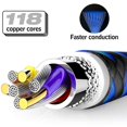 thumbnail image 4 of Cable USB Tipo C AIOXQNL& de 5 unidades, trenzado de nailon, carga rápida, 4 of 6