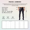 thumbnail image 7 of Zaldita Men's Faux Leather Skinny Pants Stage Club Leg Trousers Stretch Tight Gothic Leggings Black 36, 7 of 7