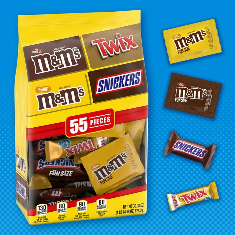  M&M'S Original & Peanut, SNICKERS & TWIX Variety Pack