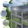 thumbnail image 6 of 62.6" Wooden Outdoor Catio, Large Cat Enclosure with Waterproof Roof, 2 Napping Houses, Platforms & Galvanized Wire for Backyard Patio, Gray, 6 of 12