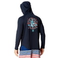 thumbnail image 5 of Chaps Men's Long Sleeve Graphic Hooded Rash Guard with UPF 50+, Sizes S-3XL, 5 of 7