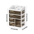 thumbnail image 3 of Plastic Desk Organizers with Multiple Layer Compartments Top Storage and Clear Drawer for Efficient Home Organization, 3 of 9