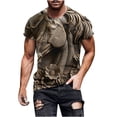 thumbnail image 6 of ZCFZJW 3D Horse Print T-Shirts for Men Big and Tall Regular Fit Casual Summer Short Sleeve Western Shirts Vintage Print Daily Vacation Tees Tops Multicolor#07 XXXXL, 6 of 6