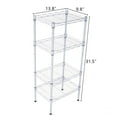 thumbnail image 2 of Ktaxon 4-Tier 14"L x10"W x 32"H Storage Rack Wire Shelving Storage Organizer Unit for Kitchen Bedroom Living Room, Silver, 2 of 7