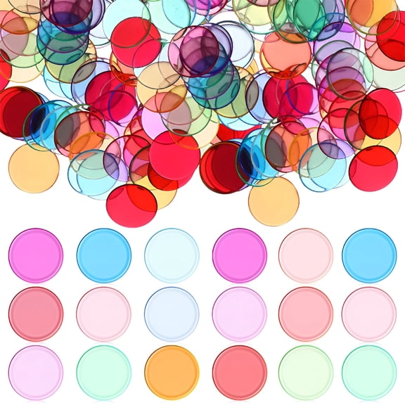 BESTSKY 300 Pcs Bingo Chips Plastic Round Pieces Markers for Bingo Game Cards Counting Game Accessories