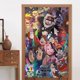 thumbnail image 1 of Cortina de puerta Gravity Falls para puerta, cortina opaca con estampado de patrón, cortina divisoria de ambientes, tapiz para decoración del hogar, 34" de ancho x 56" de largo, 1 of 7