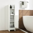 thumbnail image 2 of Costway Bathroom Storage Cabinet with Adjustable Shelf 1 Door & 2 Open Shelves Living Room White, 2 of 9