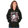 thumbnail image 3 of Betty Boop Kanji Hashtag Attitude Women Plus Size Zipper Hoodie Brisco Brands 4X, 3 of 5