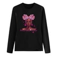 thumbnail image 3 of IROINNID Deals Breast Cancer Pullover for Women Breast Cancer Awareness Casual Top Long Sleeve Sweatshirt Pullover Blouse,Black, 3 of 4