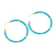 thumbnail image 2 of Aretes de aro Yuyangstore de cerámica suave 5.5 cm Azul, 2 of 8