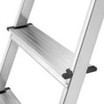 thumbnail image 6 of Hailo Folding Step Stool, 4 Step Ladder with Tray, L60, Silver, 6 of 7
