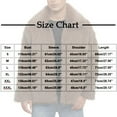 thumbnail image 3 of safuny Men's Faux Fur Coat Winter Warm Lapel Furry Faux Fur Jacket Long Sleeve Cardigans Casual Outerwear Brown L, 3 of 8