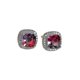 thumbnail image 1 of White Gold Plated Created Blue Purple Rose Diamond Stud Earrings Xq-ps721, 1 of 3