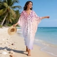 thumbnail image 3 of Xoenoiee Pink Cherry Blossom Print Womens Kaftan Dresses Plus Size Caftans Oversized Swimwear Coverups 2026 Summer Bathing Suit Lightweight Maxi Beach Dress, 3 of 7