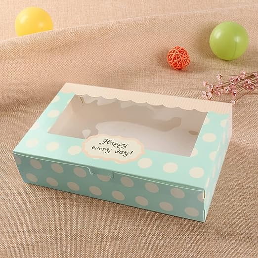 Boîte à gâteaux en carton Lvcky 12 Pcs, Boîte à Pâtisserie