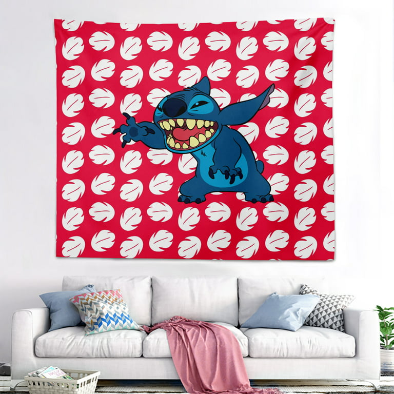 Mengen Lilo & Stitch Tapestry for Bedroom,Lilo & Stitch Living Room Home Decor for Party Home Christmas Wall Decoration/XL-200*150cm, Other