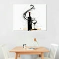 thumbnail image 2 of COMIO Red and Black Wine Wall Art Bedroom Decor Minimalist Wine Glass Canvas Pictures Wall Decor Kitchen Dining Room Kitchenware Bar Pub Painting Artwork for Living Room Office Home Decorations, 2 of 4
