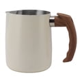 thumbnail image 2 of Milk Frothing Pitcher, 304 Stainless Steel Coffee Bar Espresso Machine Accessories, Coffee Tools Cup with Dripless , Handle, Inner Scale for Latte Art, Frothing Milk, Espresso, 2 of 8